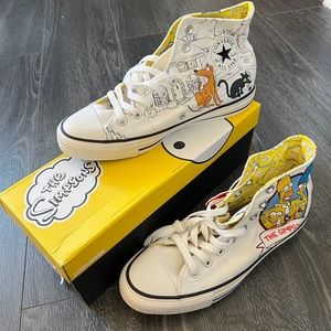 Simpsons Converse High Tops, Men’s 7, Women’s 9, New With Tags